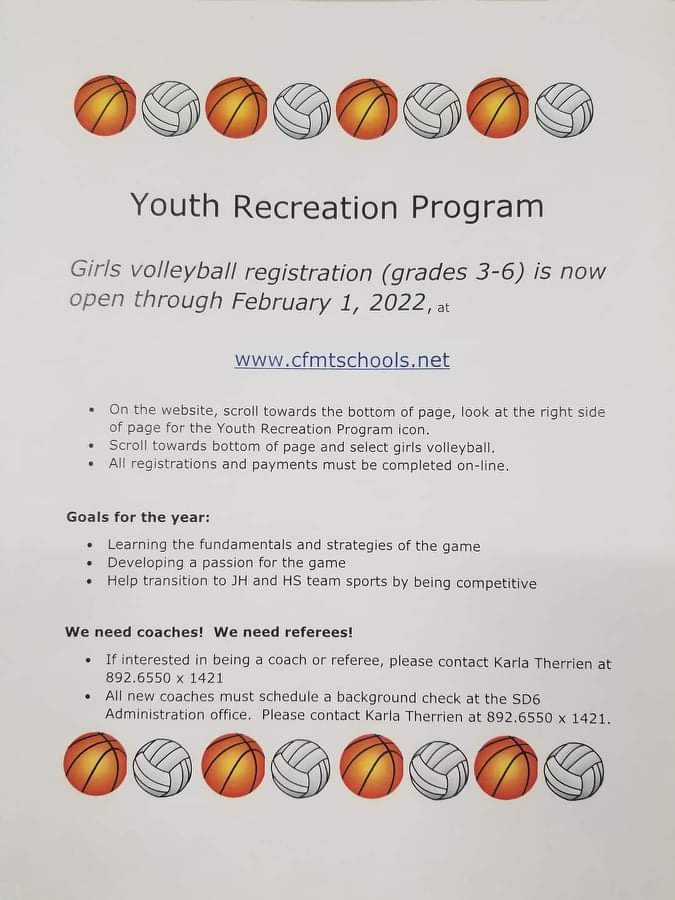 Youth Recreation Program Girls Volleyball